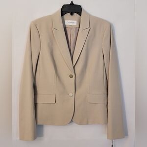 NWT Calvin Klein Women's Tan/Beige Blazer Size 8